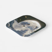 Astronaut Passen getrouwd bij maanlicht Papieren Bordje (Gebogen)