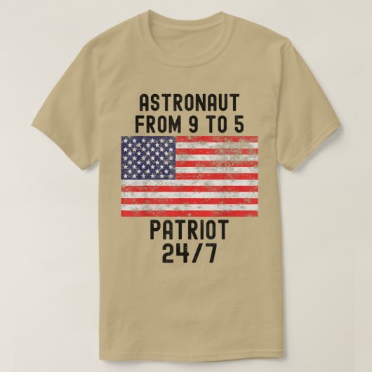 Astronaut Patriot Patriotic op 4 juli Verenigde St T-shirt (Design voorkant)