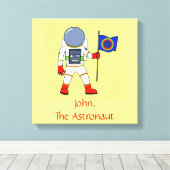 Astronaut Personalized Canvas Afdruk (Insitu (Houten vloer))