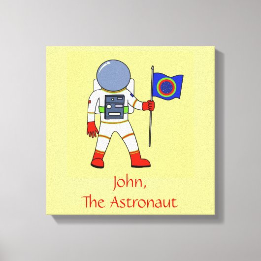 Astronaut Personalized Canvas Afdruk (Voorkant)