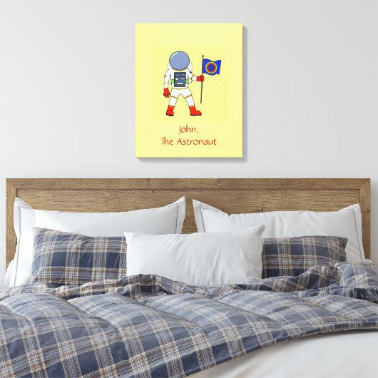 Astronaut Personalized Canvas Afdruk (Insitu (Slaapkamer))