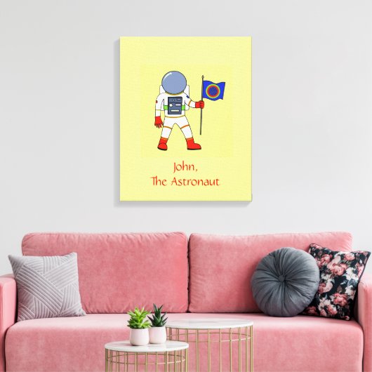 Astronaut Personalized Canvas Afdruk (Insitu (Woonkamer))