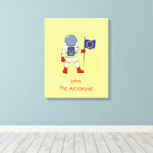 Astronaut Personalized Canvas Afdruk (Insitu (Houten vloer))