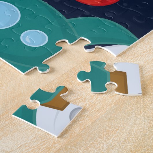 Astronaut Personalized Jigzaag Puzzle Legpuzzel (Zijkant)