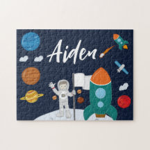 Astronaut Personalized Jigzaag Puzzle