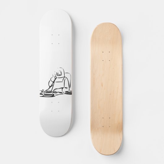 astronaut persoonlijk skateboard (Voorkant)