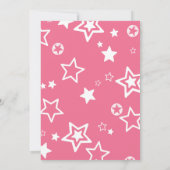 Astronaut Pink Stars 3e verjaardag Kaart (Achterkant)