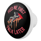 Astronaut Pizza Grappig Keramische Knop (Rechts)