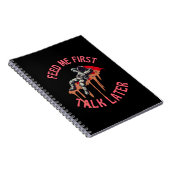 Astronaut Pizza Grappig Notitieboek (Rechterzijde)