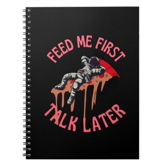 Astronaut Pizza Grappig Notitieboek (Voorkant)