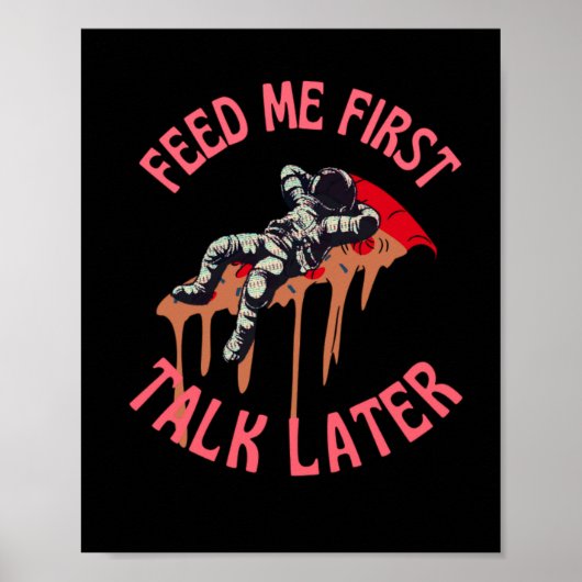 Astronaut Pizza Poster (Voorkant)