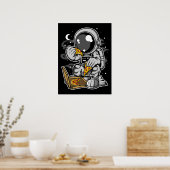 Astronaut Pizza Poster (Keuken)