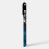 Astronaut plaatst een vlag in Saturnus - iPhone Ca Hoesje (Linkerkant)