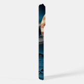 Astronaut plaatst een vlag in Saturnus - iPhone Ca iPhone Hoesje (Rechterkant)