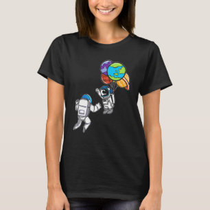 Astronaut Planet Balloon Outerspace Exploration Co T-shirt
