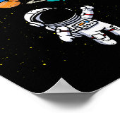 Astronaut Planet Balloons Cute Space Galaxy Boys G Poster (Hoek)