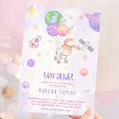 Astronaut Planet Raket Buitenruimte Baby shower Kaart