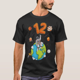 Astronaut Planet Space 12 Twaalf jaar oud 12e stre T-shirt