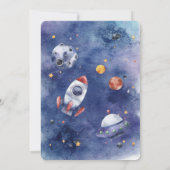 Astronaut Planet Space Party Kinderen Verjaardag Kaart (Achterkant)