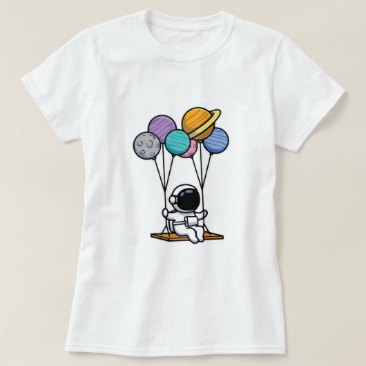 Astronaut Planet Space Swing Shirt, Space Shirten T-shirt (Design voorkant)
