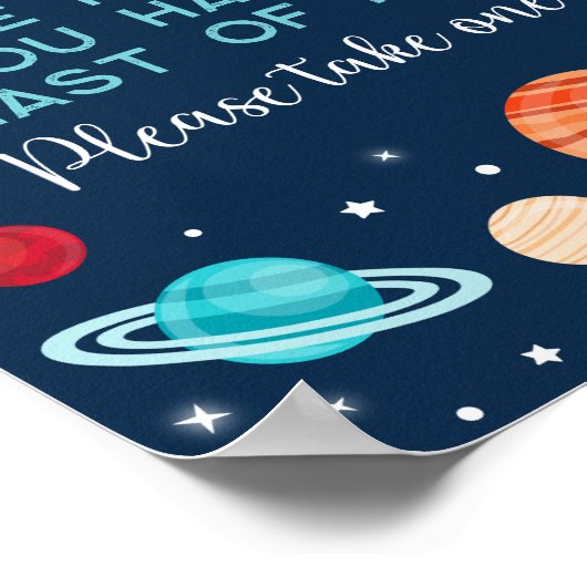 Astronaut Planeten Buitenruimte Verjaardag Favorie Poster (Hoek)