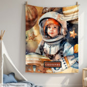 Astronaut & Planeten Naam Deken – Gift voor Jongen