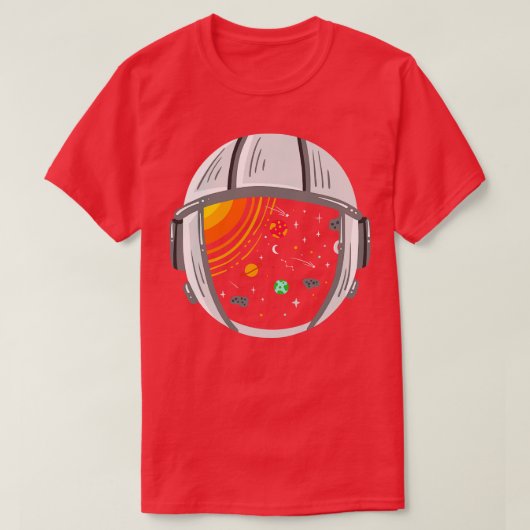Astronaut Planeten Ruimte T-shirt (Design voorkant)
