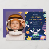 Astronaut Planeten Ruimte-tacular Verjaardag Kaart (Voorkant / Achterkant)