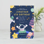 Astronaut Planeten Ruimte-tacular Verjaardag Kaart (Staand voorkant)