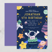 Astronaut Planeten Ruimte-tacular Verjaardag Kaart (Voorkant / Achterkant)