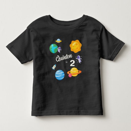Astronaut Planets 2e verjaardag Kinder Shirts (Voorkant)
