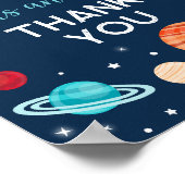 Astronaut Planets Buitenspatie Birthday Gifts Sign Poster (Hoek)