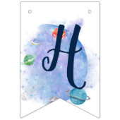 Astronaut & Planets Happy Birthday bundelbanner Vlaggetjes (Tweede vlag)