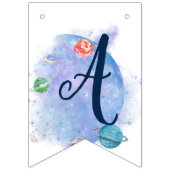 Astronaut & Planets Happy Birthday bundelbanner Vlaggetjes (Derde vlag)