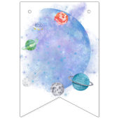 Astronaut & Planets Happy Birthday bundelbanner Vlaggetjes (Derde vlag)