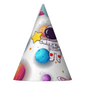 Astronaut & Planets Paper Hat Feesthoedjes (Links)