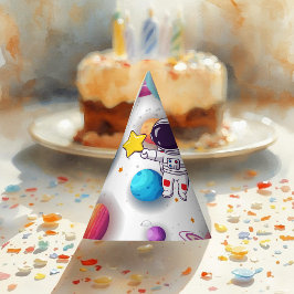 Astronaut & Planets Paper Hat Feesthoedjes