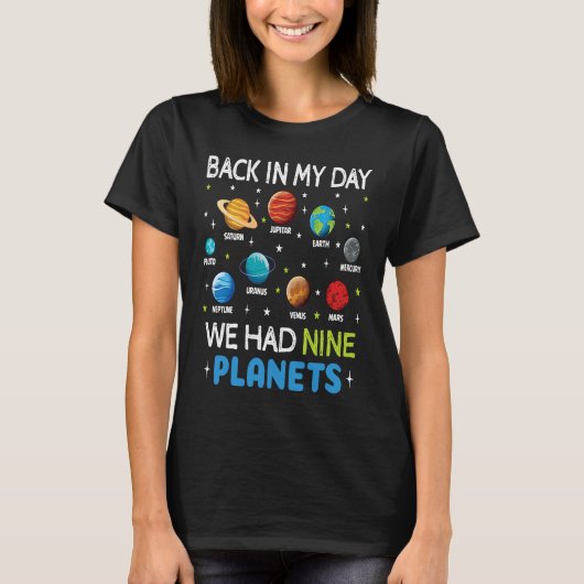 Astronaut Planets Solar System Dwarf Space Astron T-shirt (Voorkant)