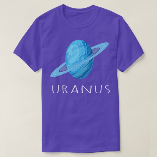 Astronaut Planets Solar System, Space Lovers Uranu T-shirt (Design voorkant)