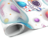 Astronaut & Planets Wrapping Paper Cadeaupapier (Rol Hoek)