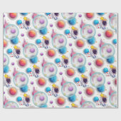 Astronaut & Planets Wrapping Paper Cadeaupapier (Vlak)