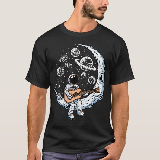 Astronaut Plays Guitar T-shirt (Voorkant)