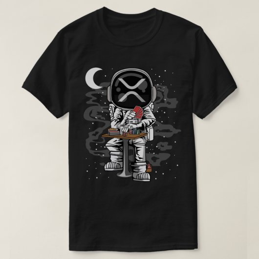 Astronaut Poker Ripple XRP Crypto Coin HODL T-shirt (Design voorkant)