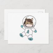 Astronaut Ponny Planet Earth Briefkaart (Voorkant / Achterkant)