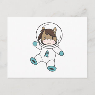 Astronaut Ponny Planet Earth Briefkaart