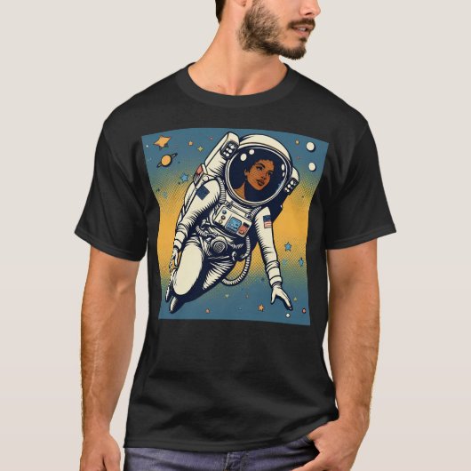 Astronaut Pop Art Style T-shirt (Voorkant)