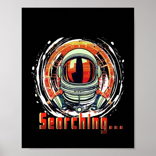 Astronaut Portret Poster - Ruimte "Kunst" Wandsier (Voorkant)