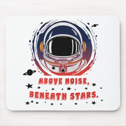 Astronaut Portretontwerp - Muismat (Voorkant)