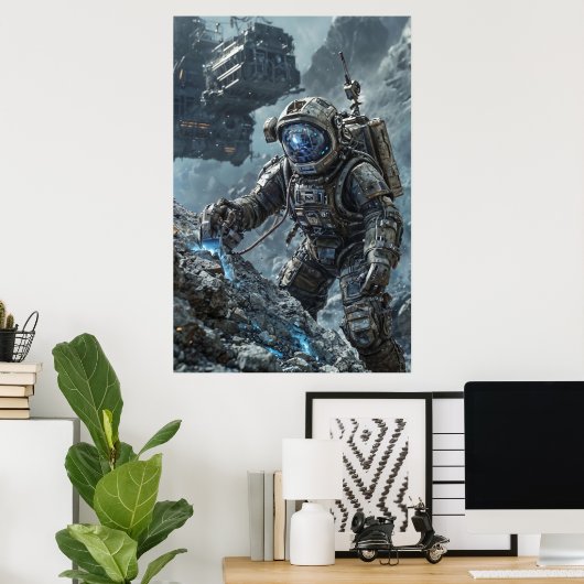 Astronaut Poster (Thuiskantoor)
