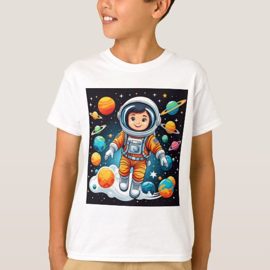Astronaut print T-shirt (Voorkant)